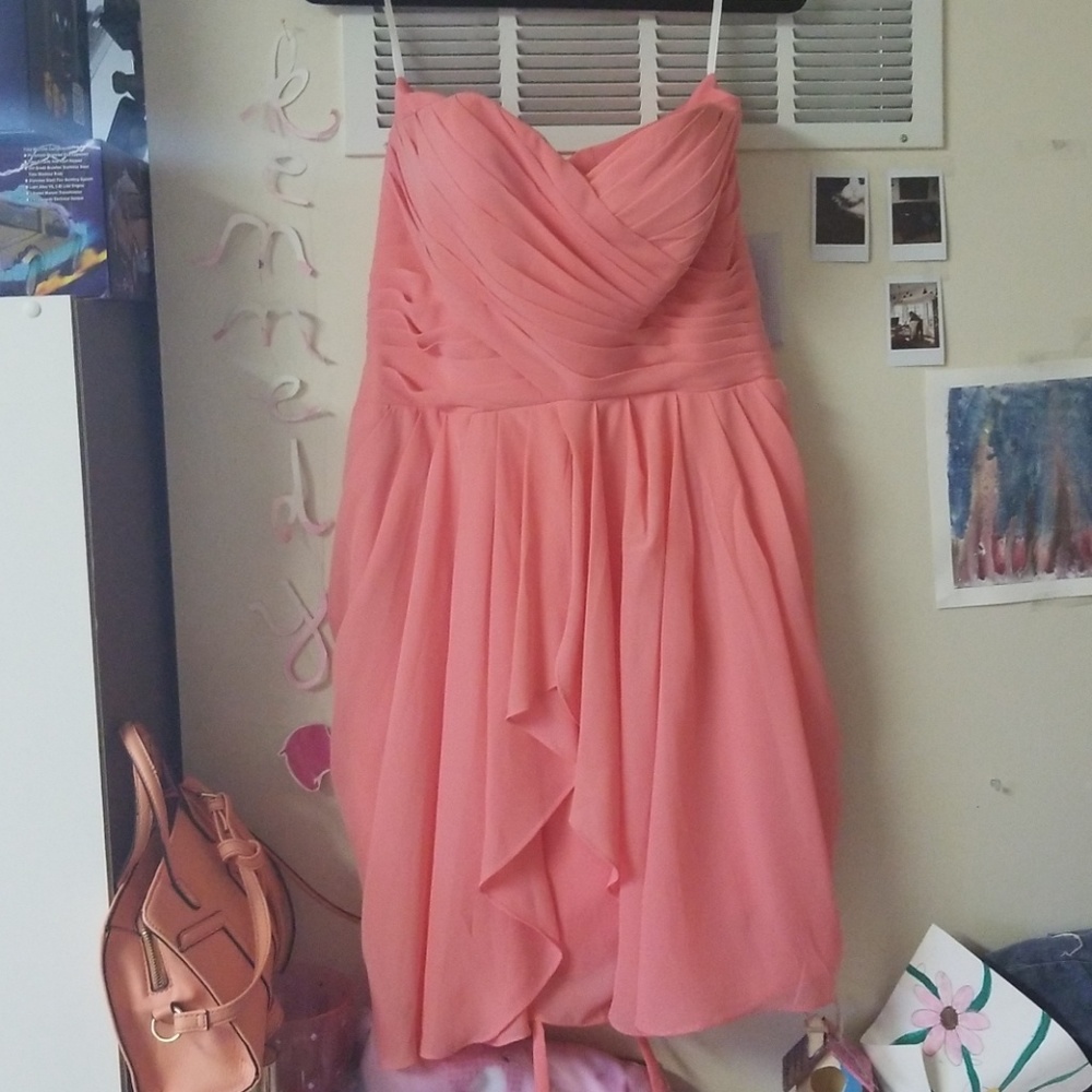 Peach prom dress